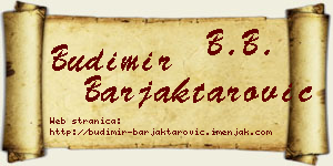 Budimir Barjaktarović vizit kartica